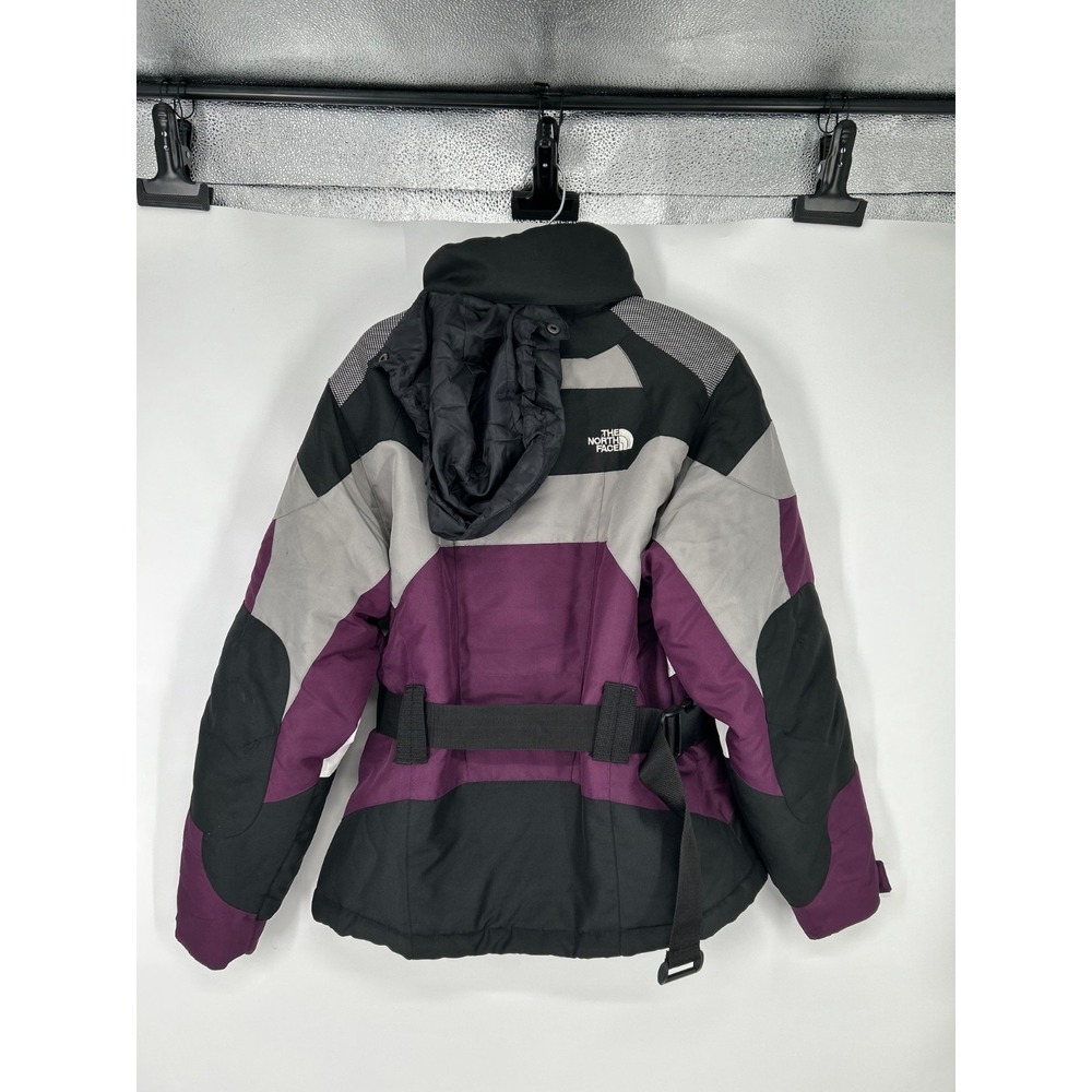 The North Face Steep Tech 550 Ski Jacket Womens L Purple Hooded Belted Snowboard - Picture 2 of 8